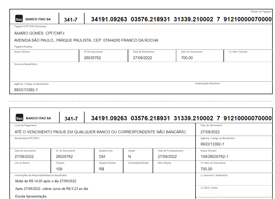 Figura 19. Software para escolas Software de Gestão Escolar, geração de boletos bancários.