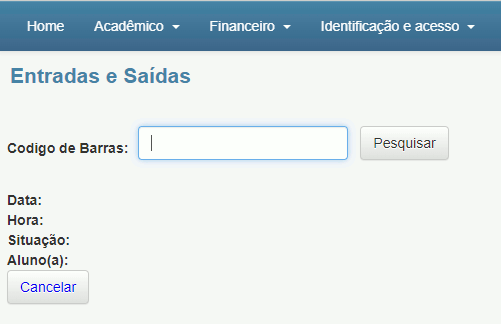 Sistema para registrar presenças em uma disciplina usando a carteira de identificação do aluno